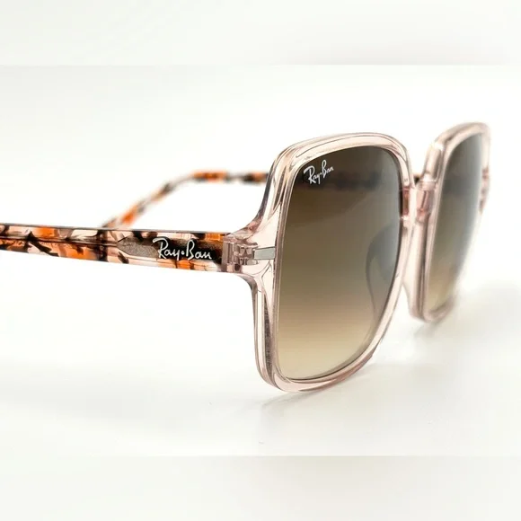 Ray-Ban Transparent Pink Sunglasses with Brown Lenses - Picture 3 of 14